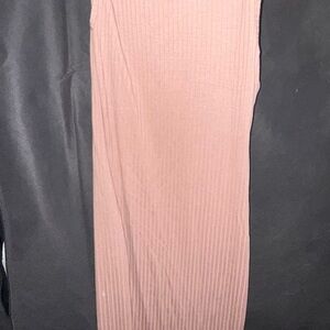 Heart Hips Dusty Pink Ribbed Maxi dress